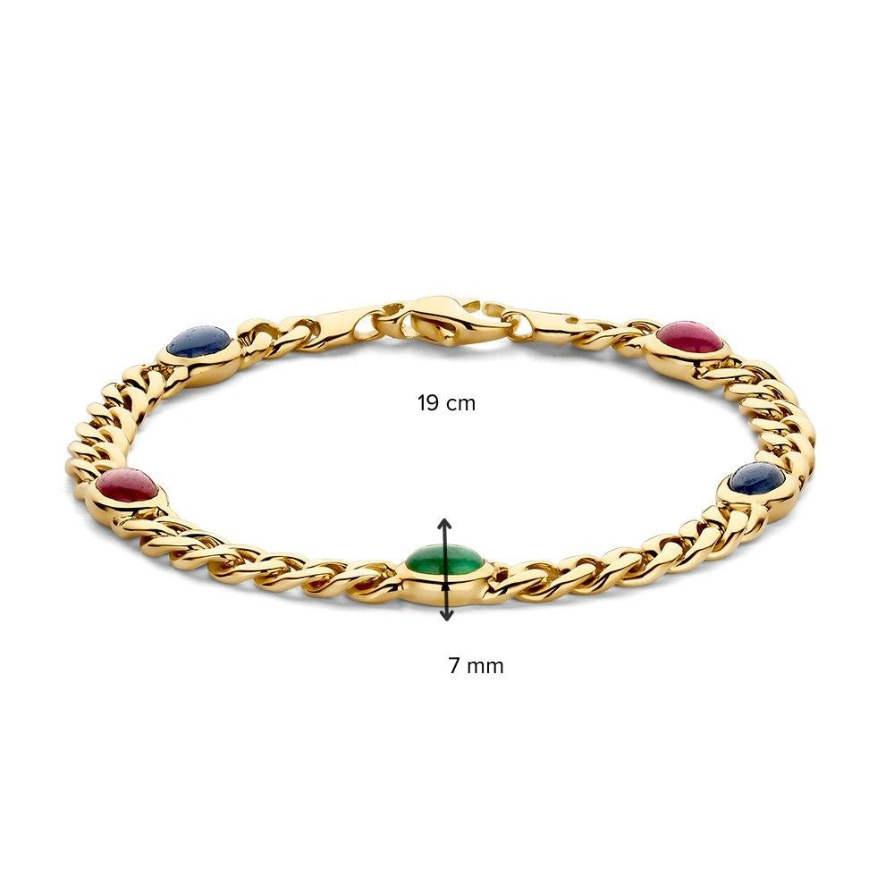 Bracelet or jaune pierre précieuse