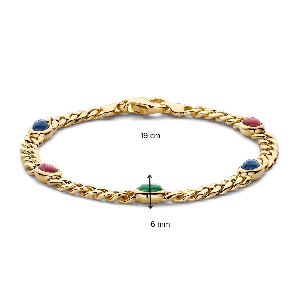 Bracelet or jaune pierre précieuse