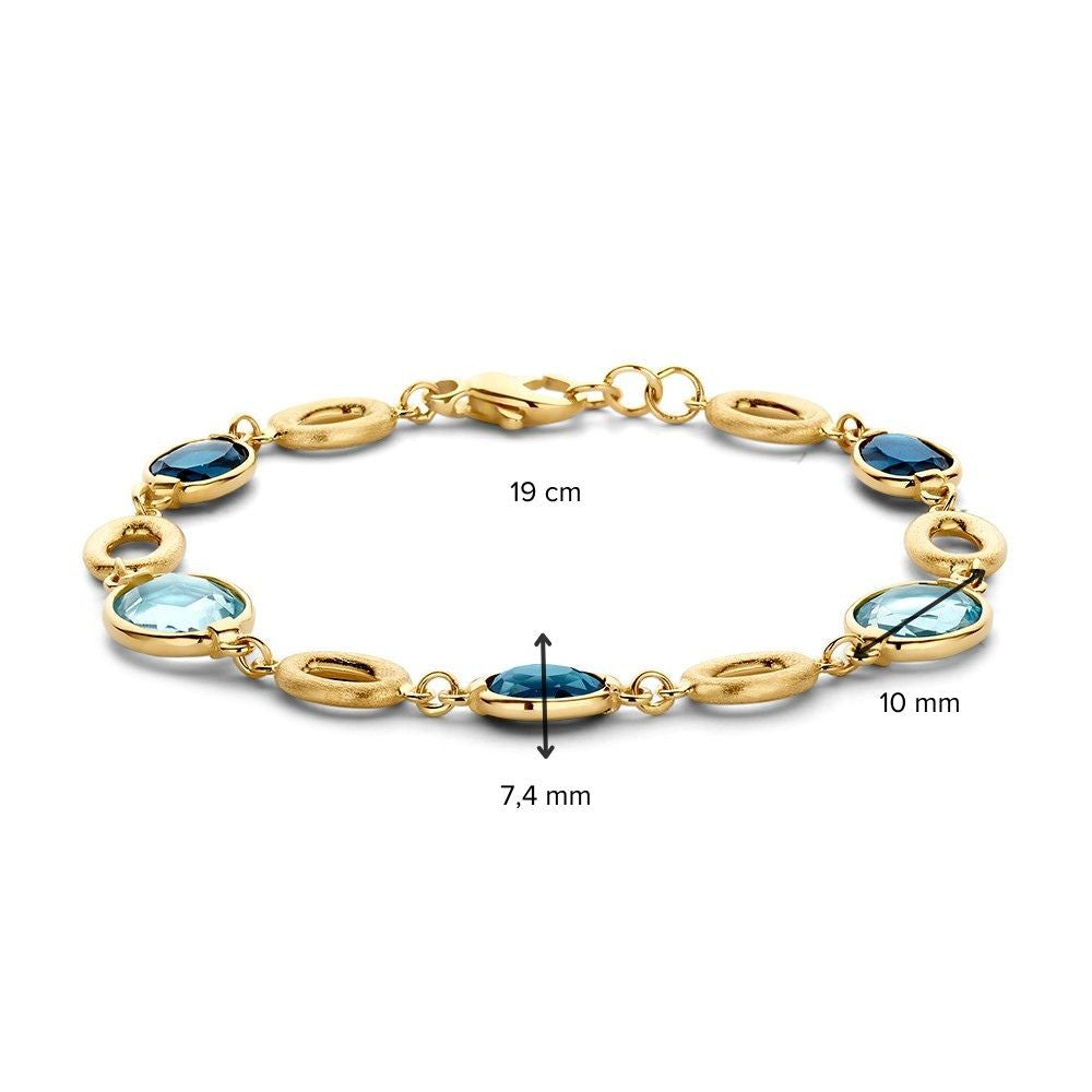 Bracelet or jaune pierre précieuse