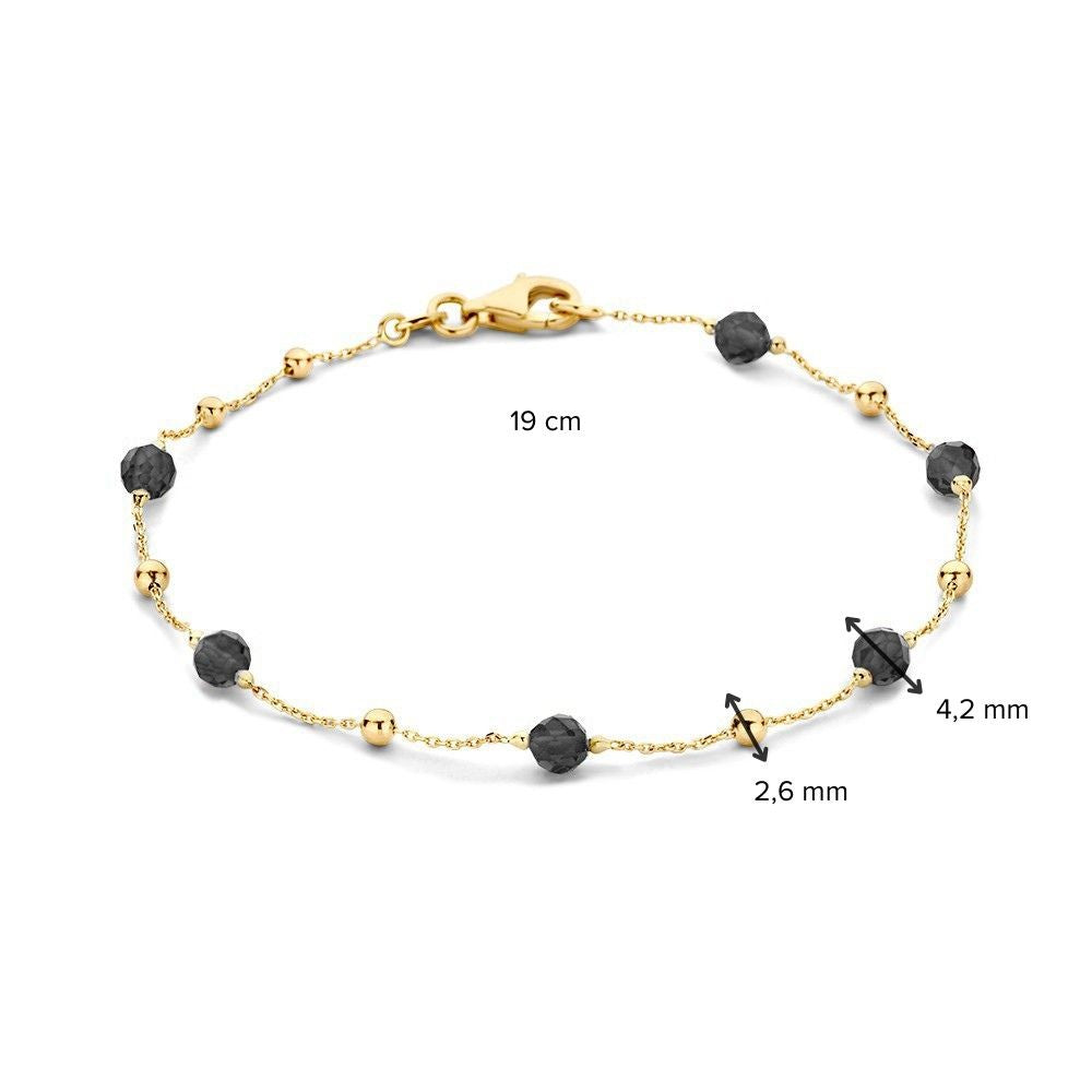 Bracelet or jaune zircone