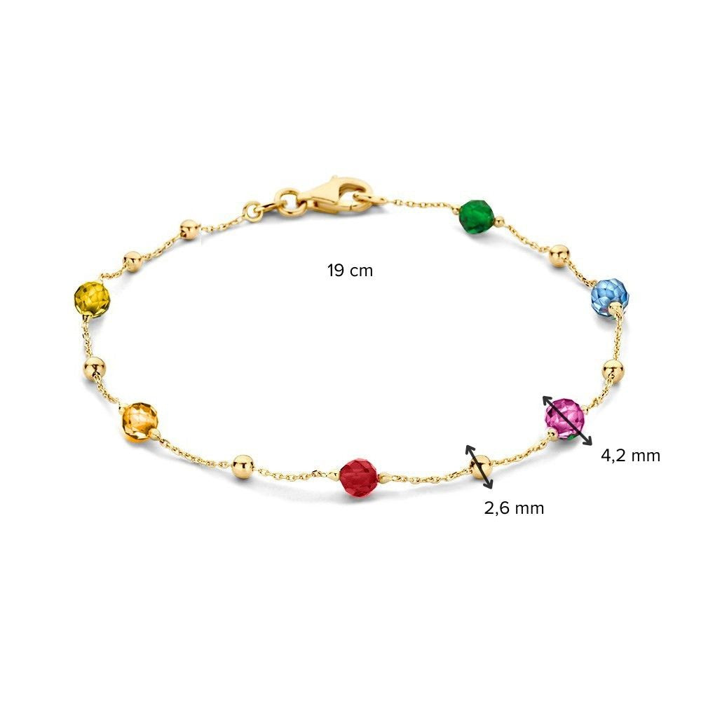 Bracelet or jaune zircone