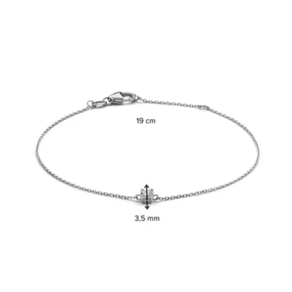 Bracelet Olivia 0,15 crt. or blanc