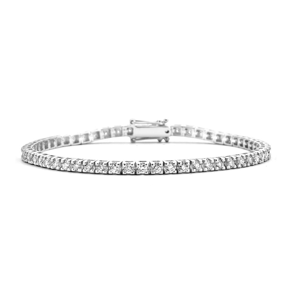 Bracelet en or blanc avec diamants brillants de 2,01 carats, 14 carats.
