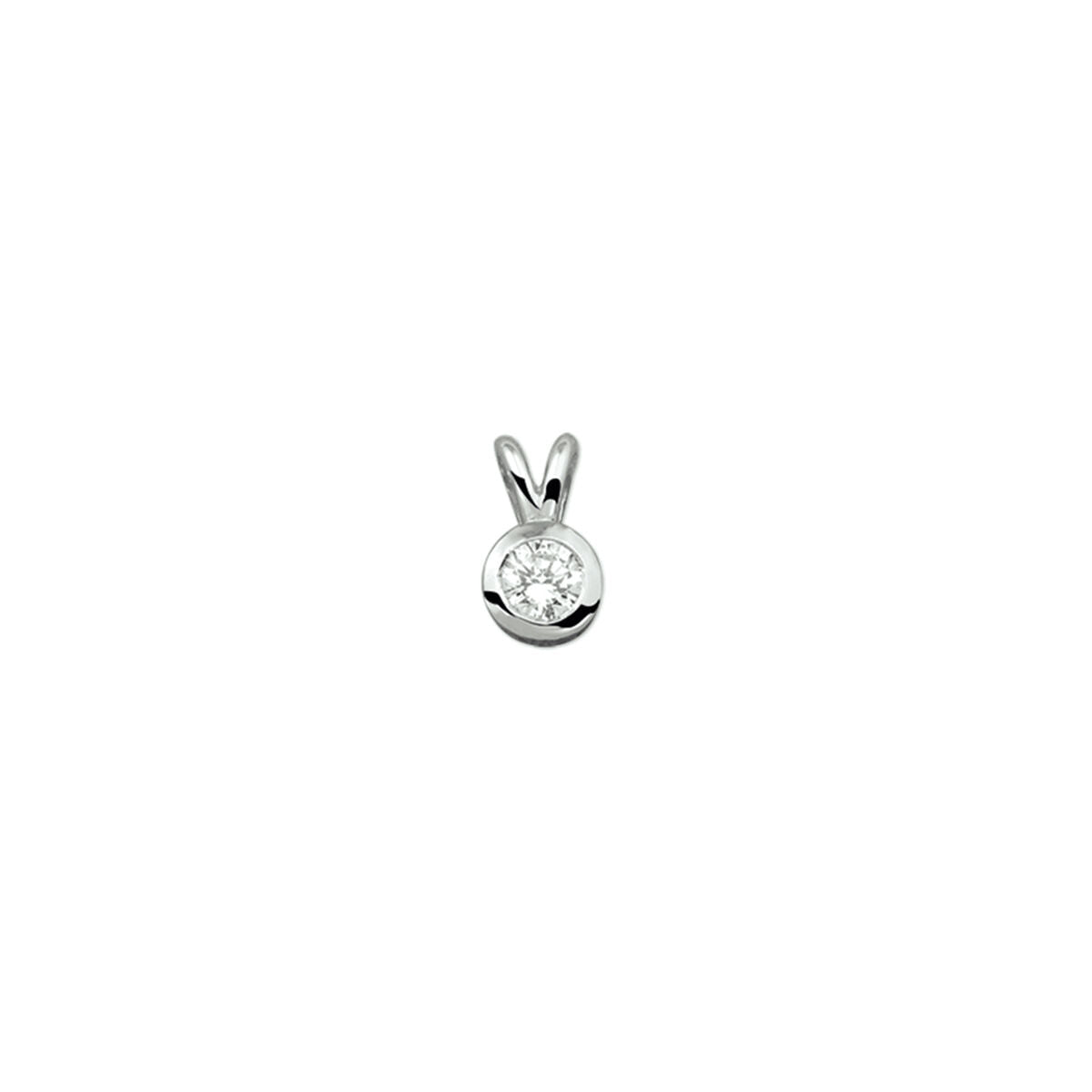 hanger zirkonia zilver gerhodineerd