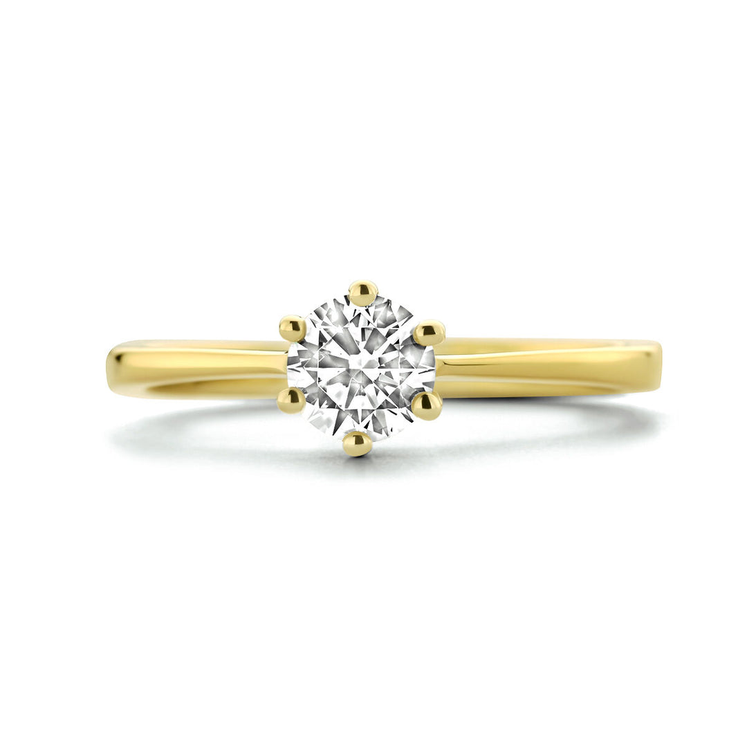 ring zirkonia 14K geelgoud