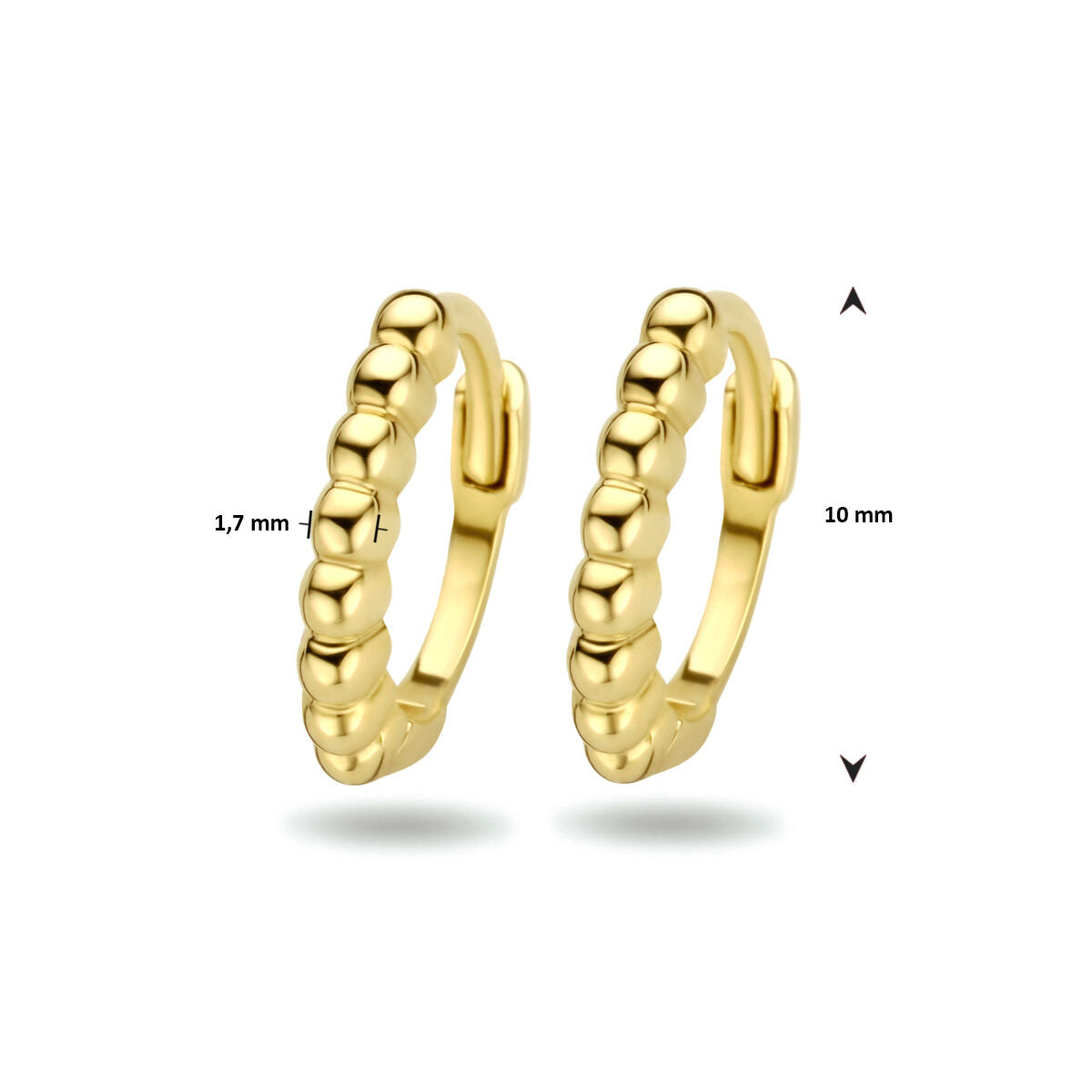 klapoorrings boules 14K or jaune