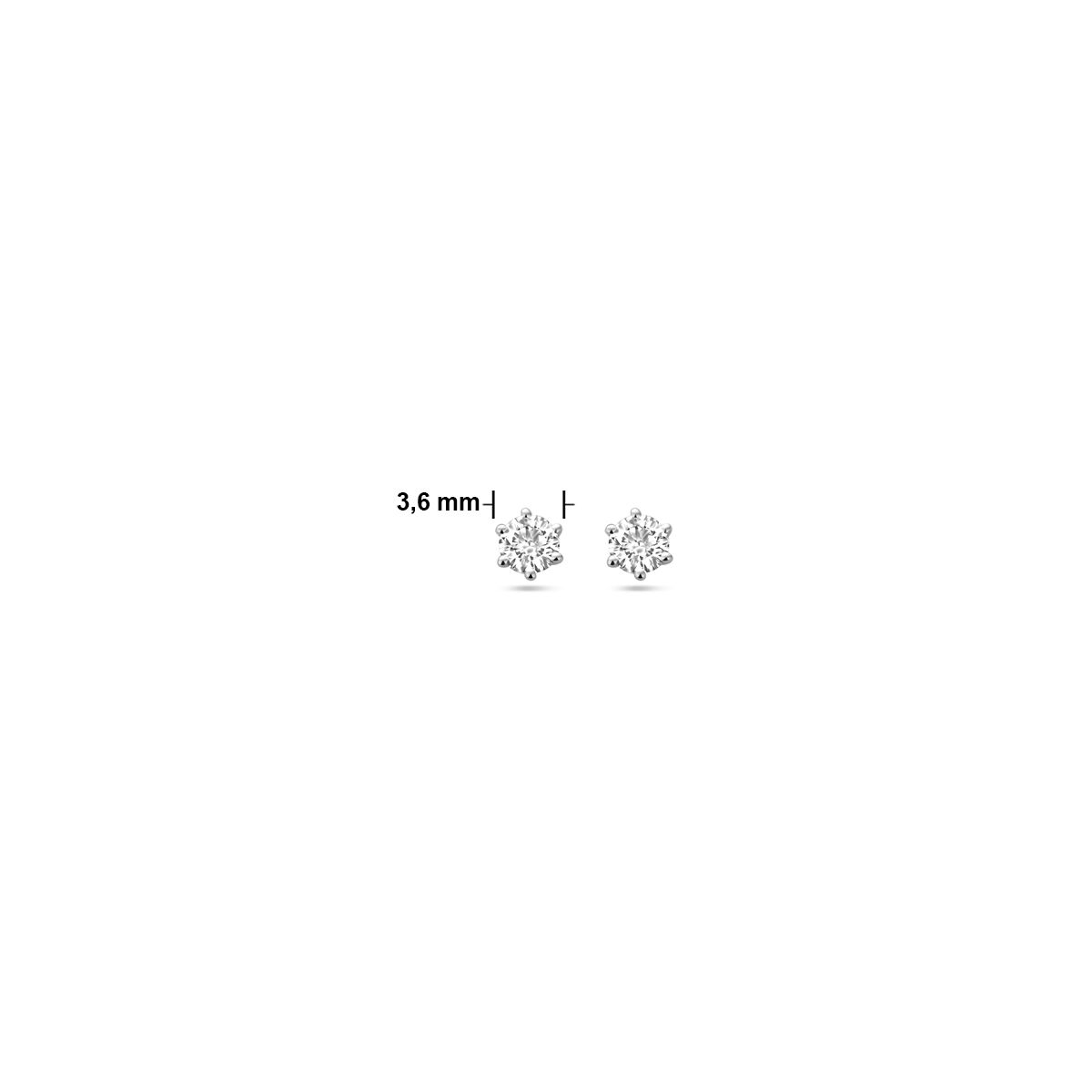 puces d'oreilles diamant h si or blanc 14K