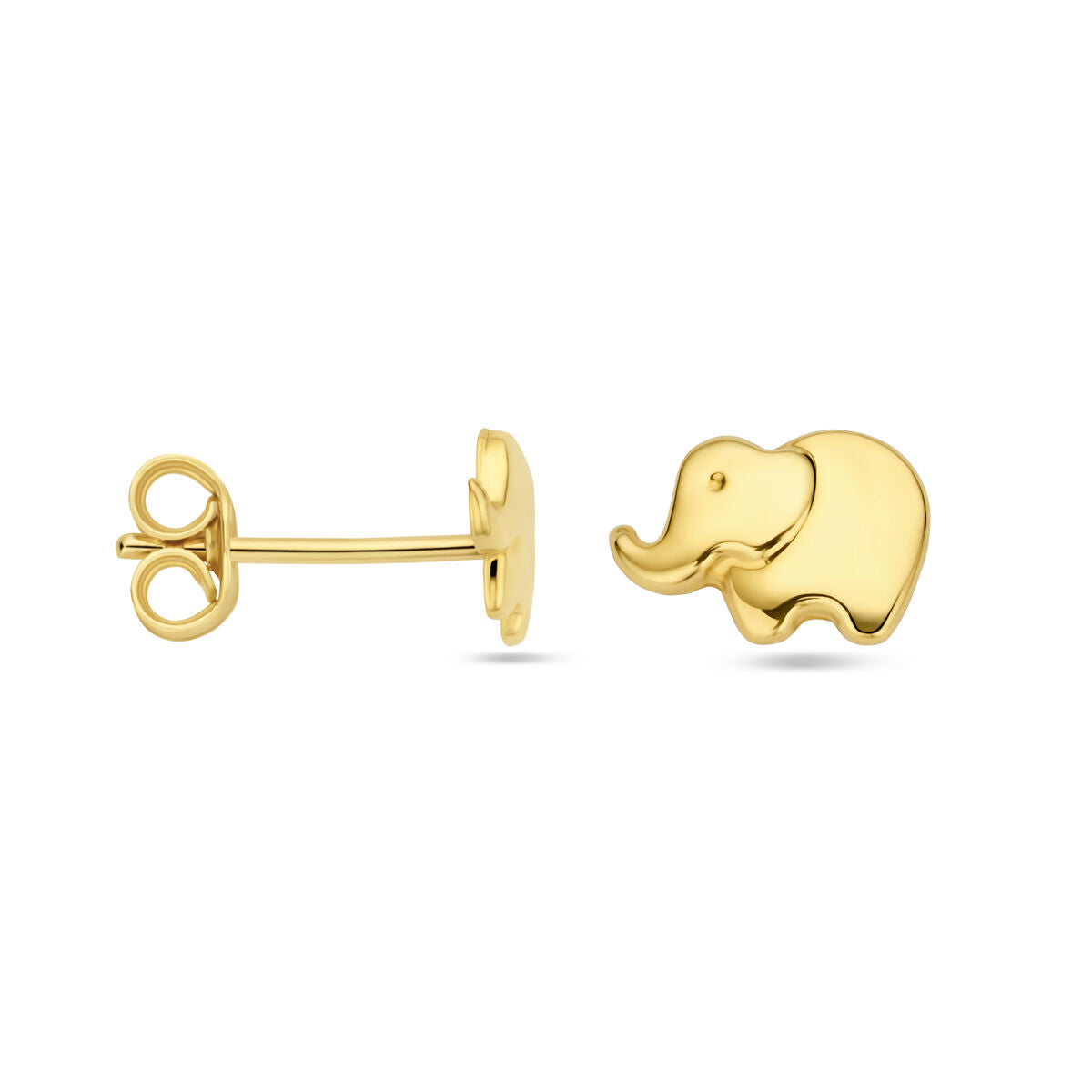 puces d'oreilles éléphant 5 mm or jaune 14K