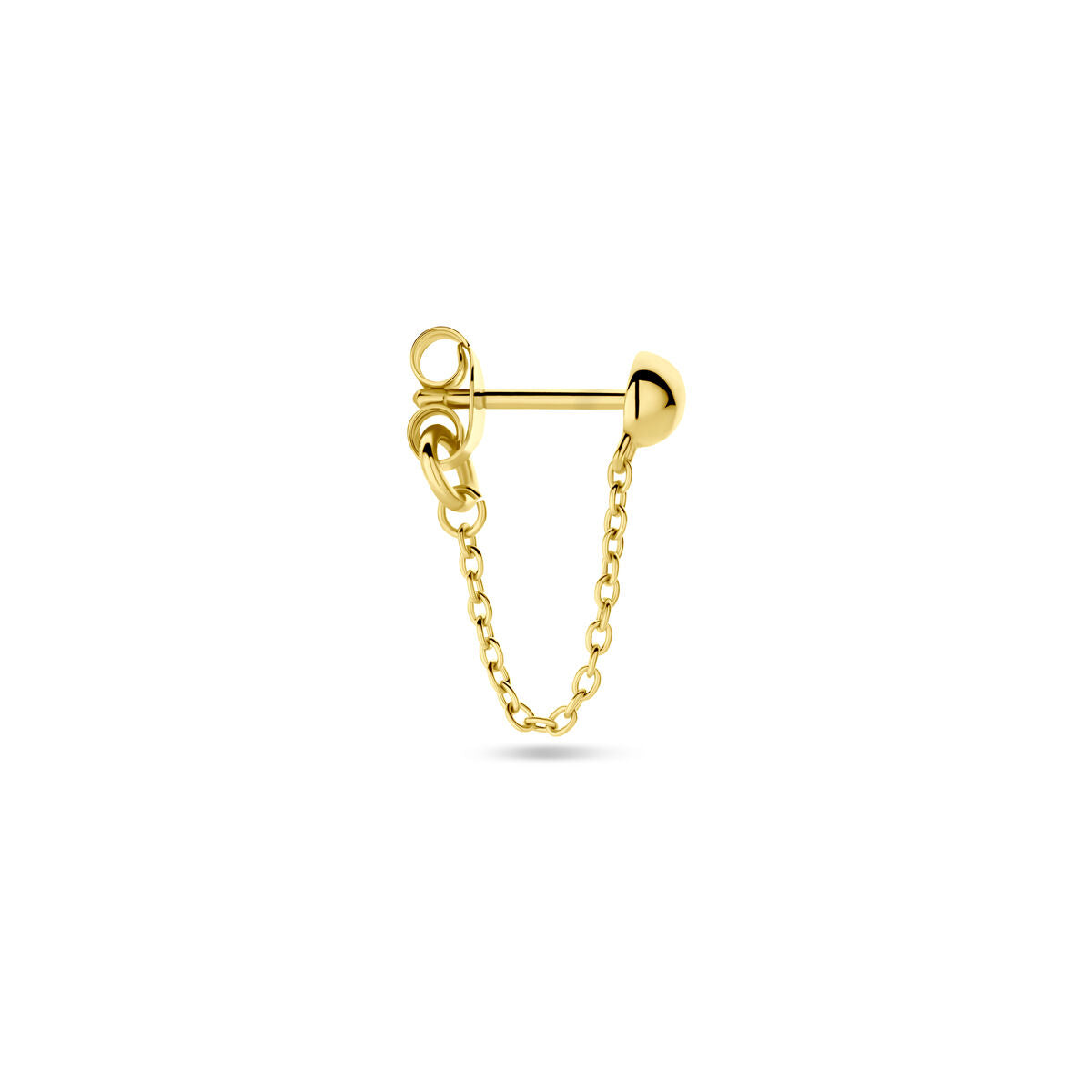 puce d'oreille demi-sphérique à l'unité 1 micron argent plaqué or (jaune)