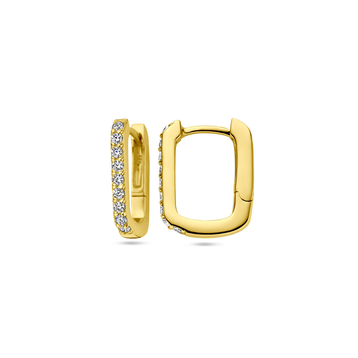 créoles zircone 1 micron argent plaqué or (jaune)