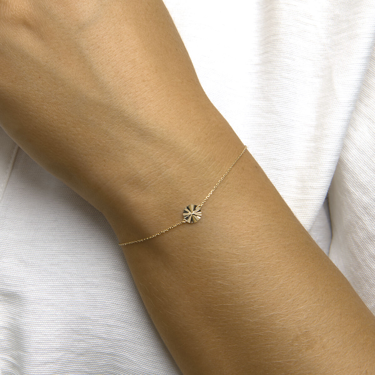 bracelet rond 16,5 - 17,5 - 18 cm or jaune 14K