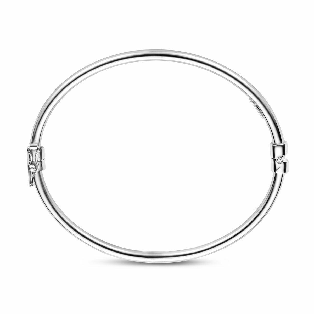 Bracelet bangle en argent pour femme – rhodié