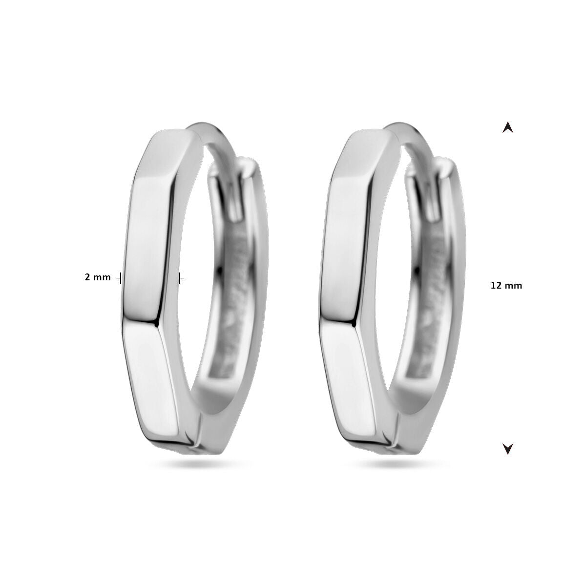 créoles argent rhodiées