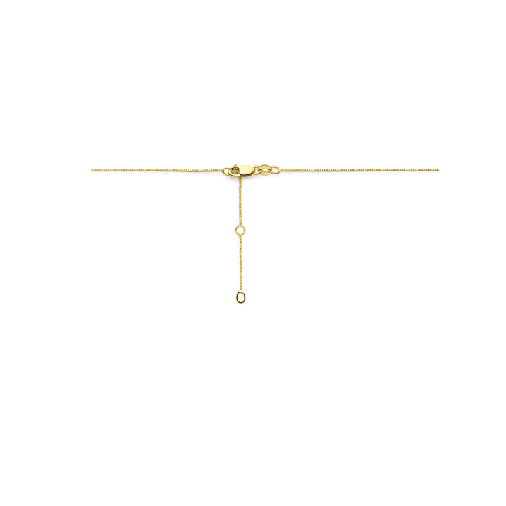 Gouden dames ketting hart rhodoliet 14K