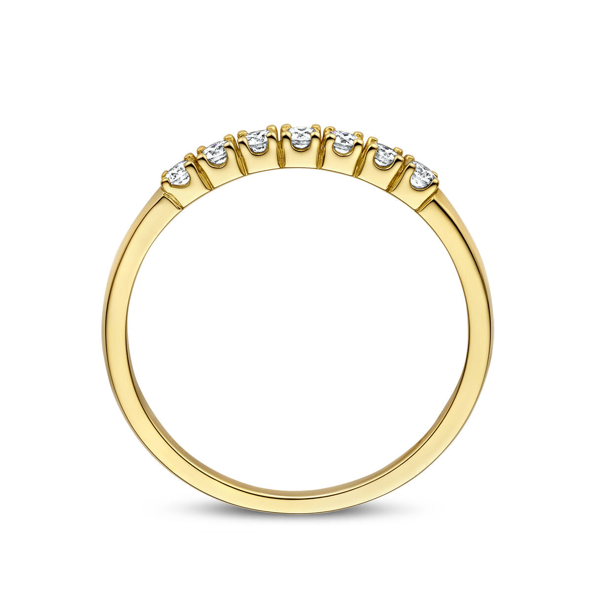 bague mémoire diamant 0.21ct h si or jaune 14K