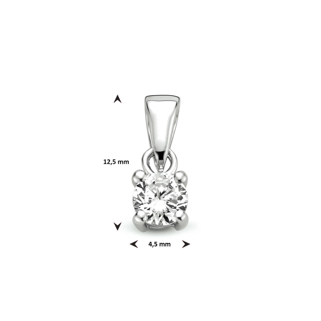 hanger zirkonia zilver gerhodineerd