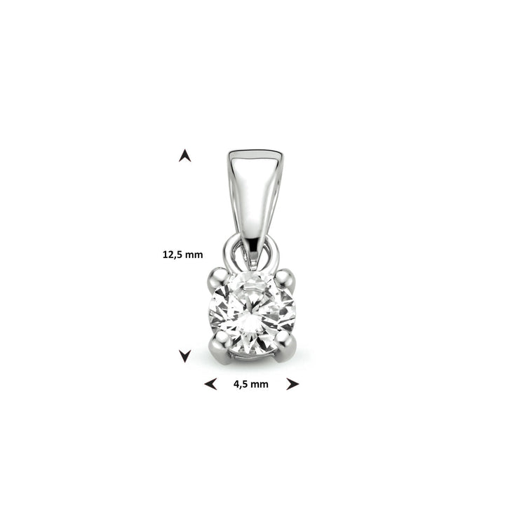 hanger zirkonia zilver gerhodineerd