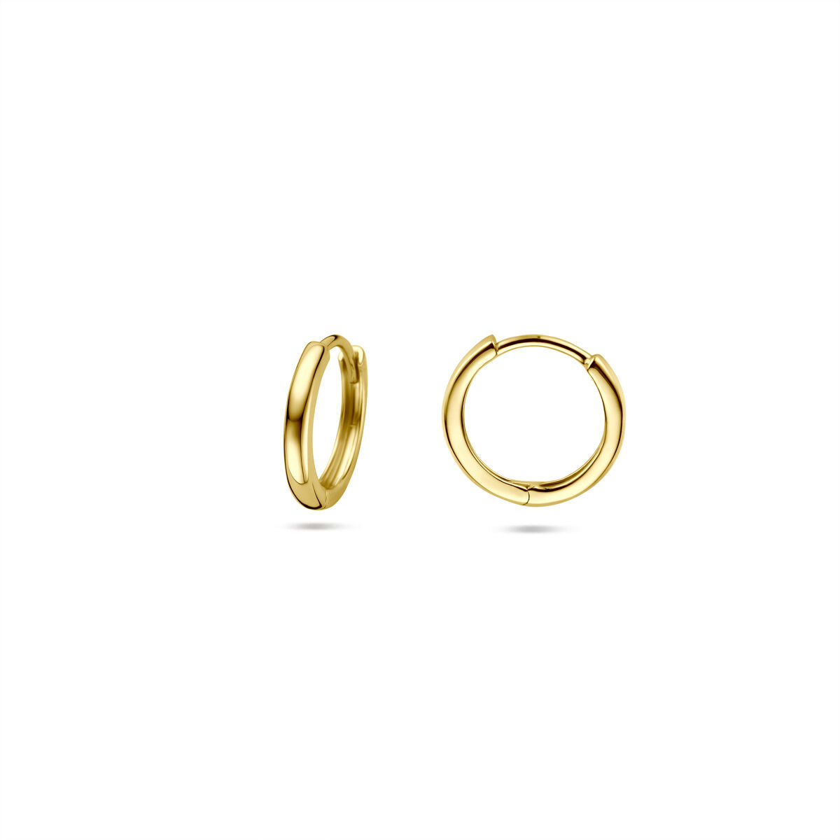 Créoles pour femme en or jaune 14k avec fermoir à charnière