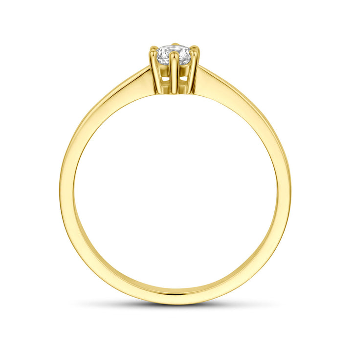 ring zirkonia 14K geelgoud