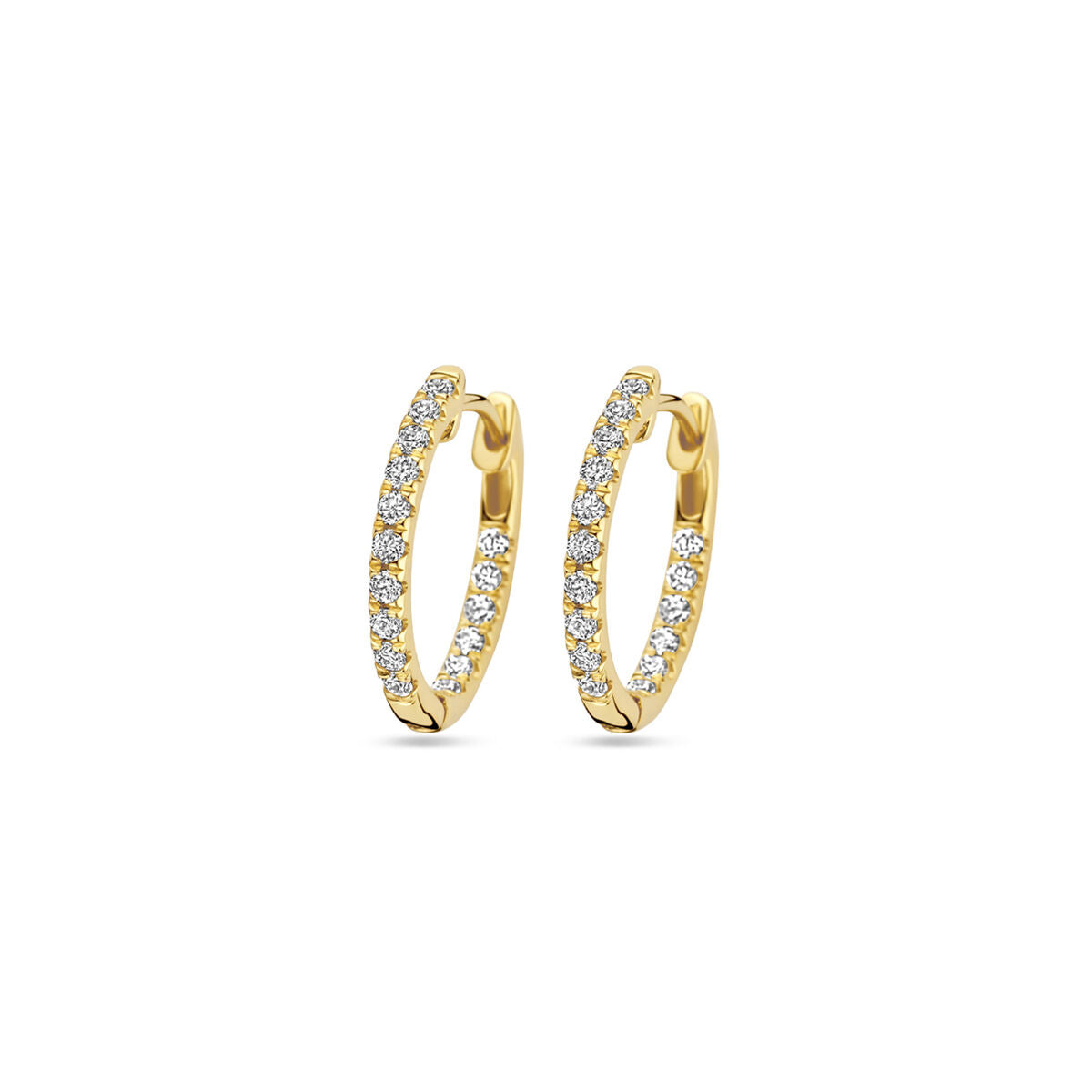 Boucles d'oreilles en or jaune 14K avec diamants lab grown de 0,46 ct.