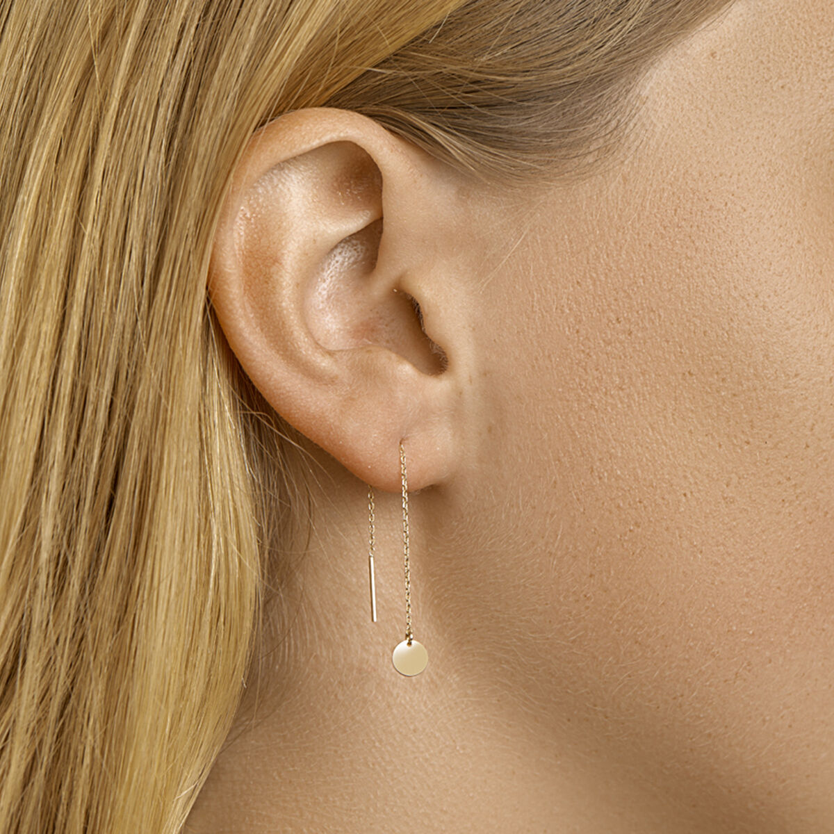 boucles d'oreilles rondes 14K or jaune