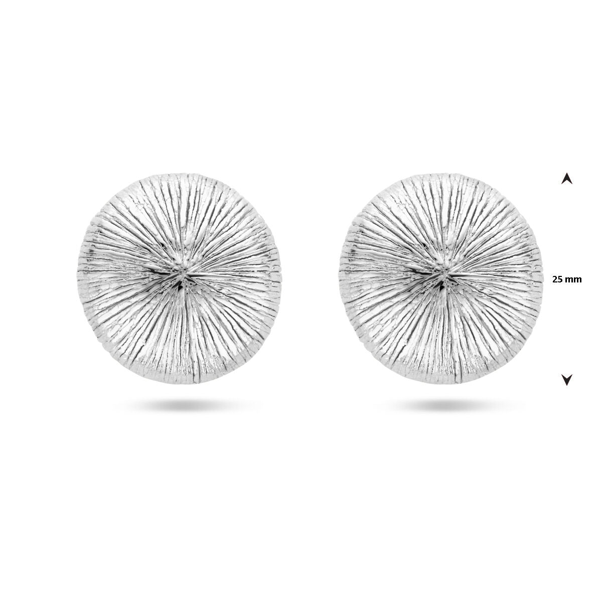 puces d'oreilles 25 mm argent rhodié