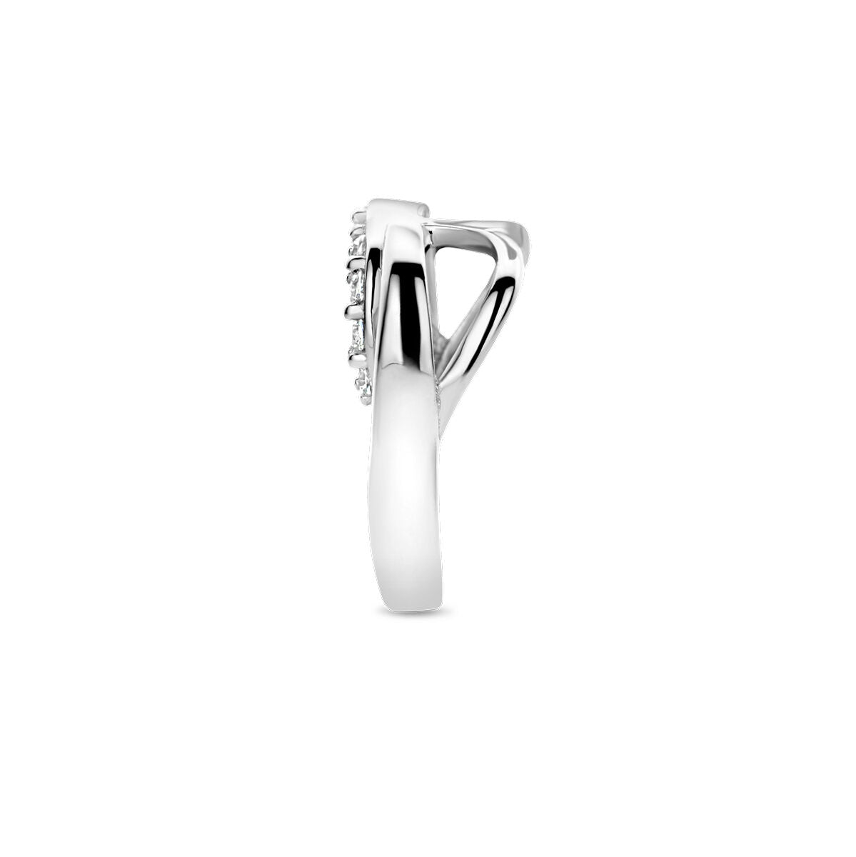 pendentif cœur et zircone argent rhodié
