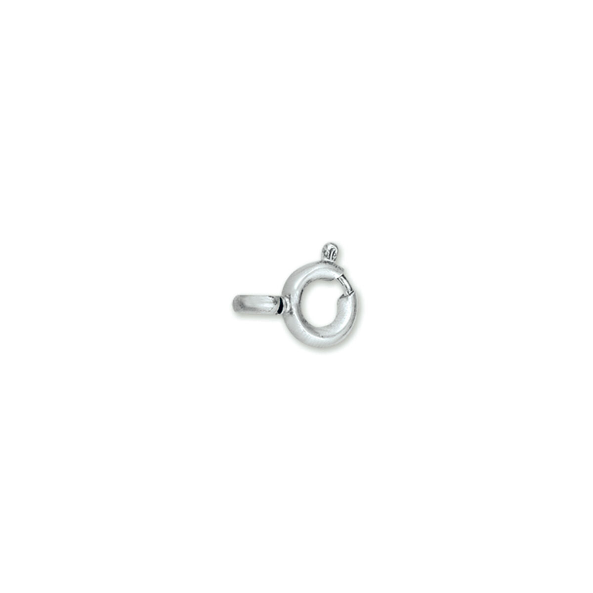 fermoir en argent de 8 mm, forme ronde avec un crochet.