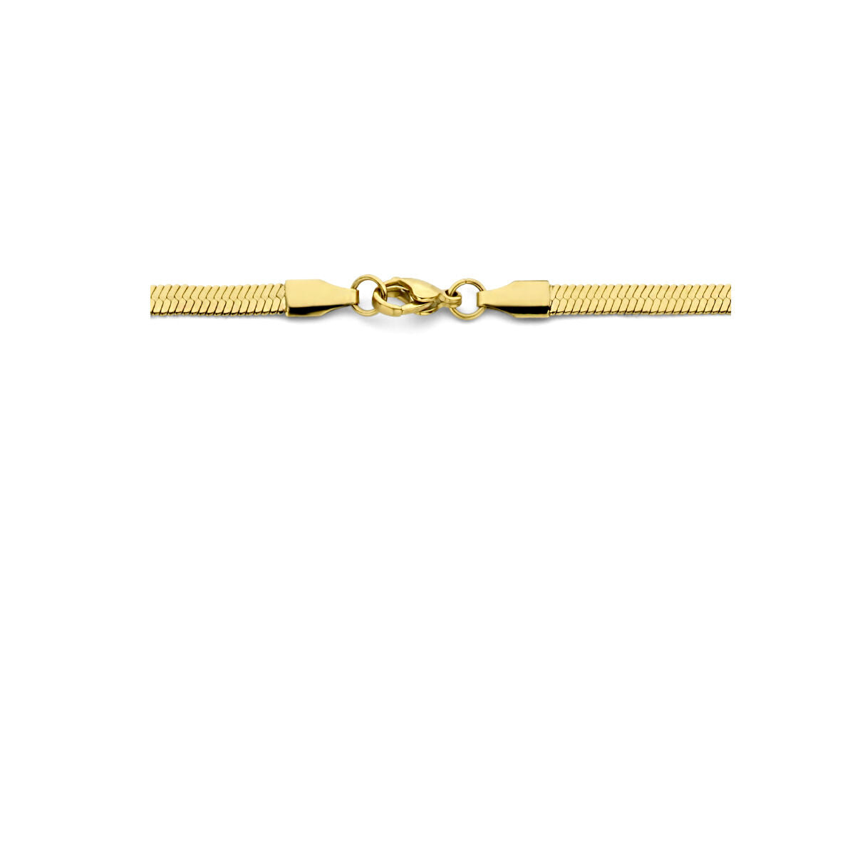 collier serpent plat 4,2 mm 42 + 4 cm plaquage ionique acier inoxydable