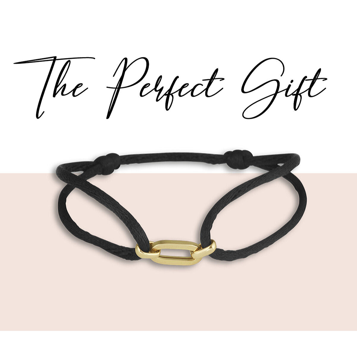 bracelet satin or 14K avec caoutchouc/nylon/cuir