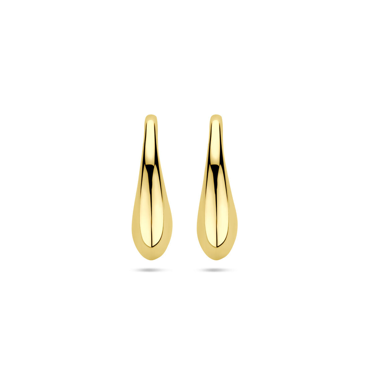 Boucles d'oreilles en or jaune 14K en forme de goutte, avec un crochet français de 16,5 mm.