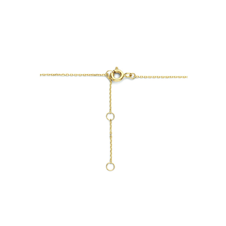 collier zirkonia 40 - 42 - 44 cm halo 14K geelgoud