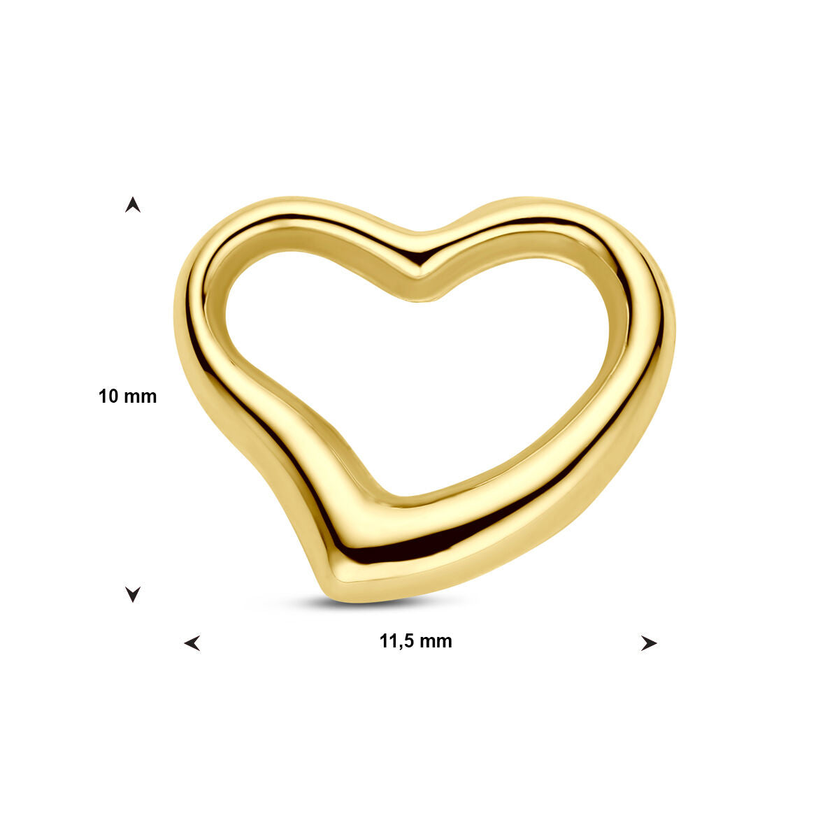 pendentif cœur 14K or jaune