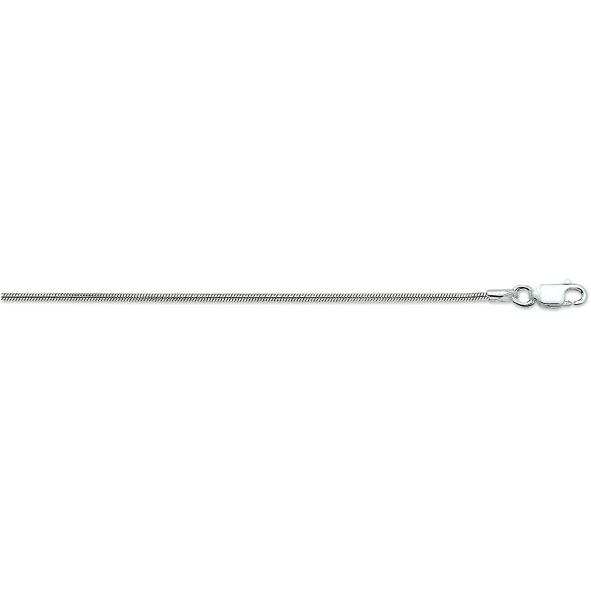 bracelet serpent rond 1,6 mm 18 cm argent rhodié