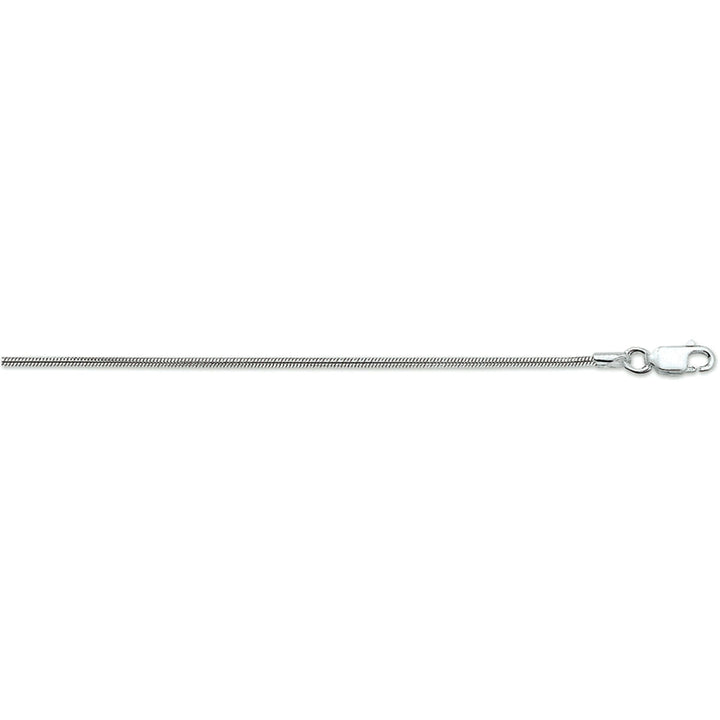 bracelet serpent rond 1,6 mm 18 cm argent rhodié