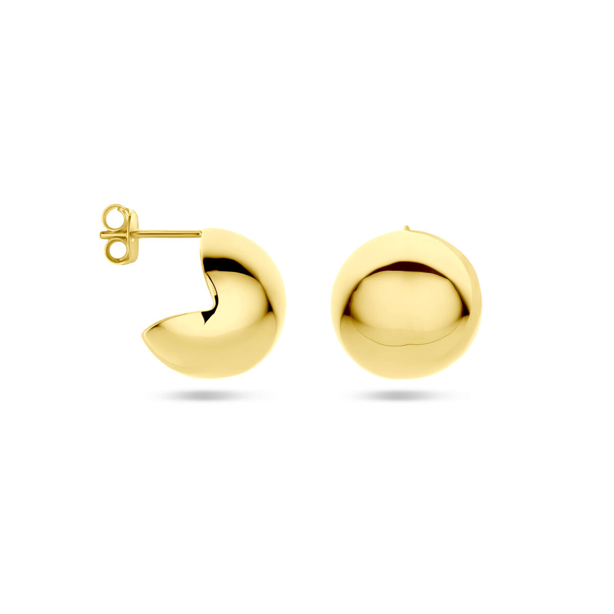 créoles 15 mm 1 micron argent plaqué or (jaune)