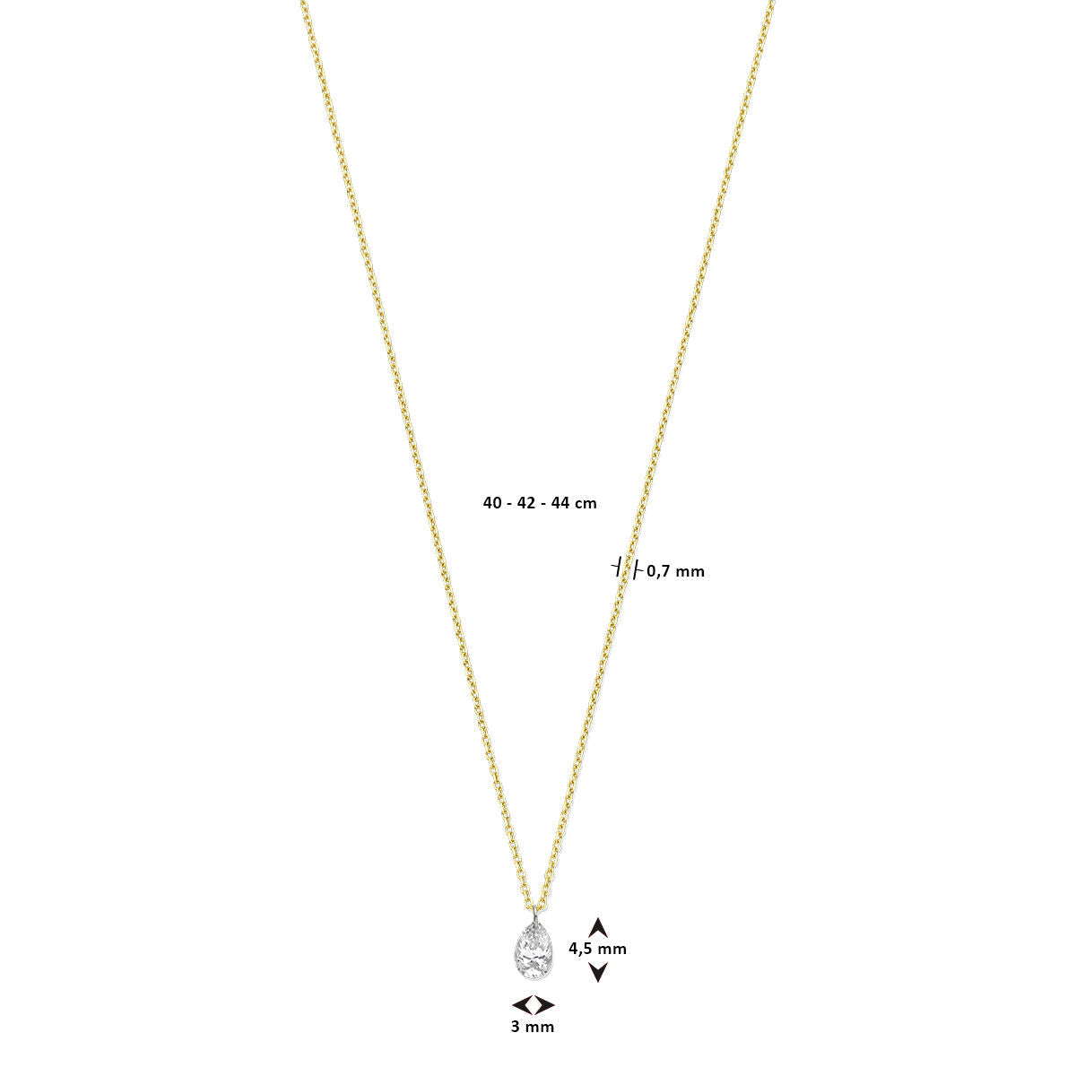 Collier pour femme or 18K diamant
