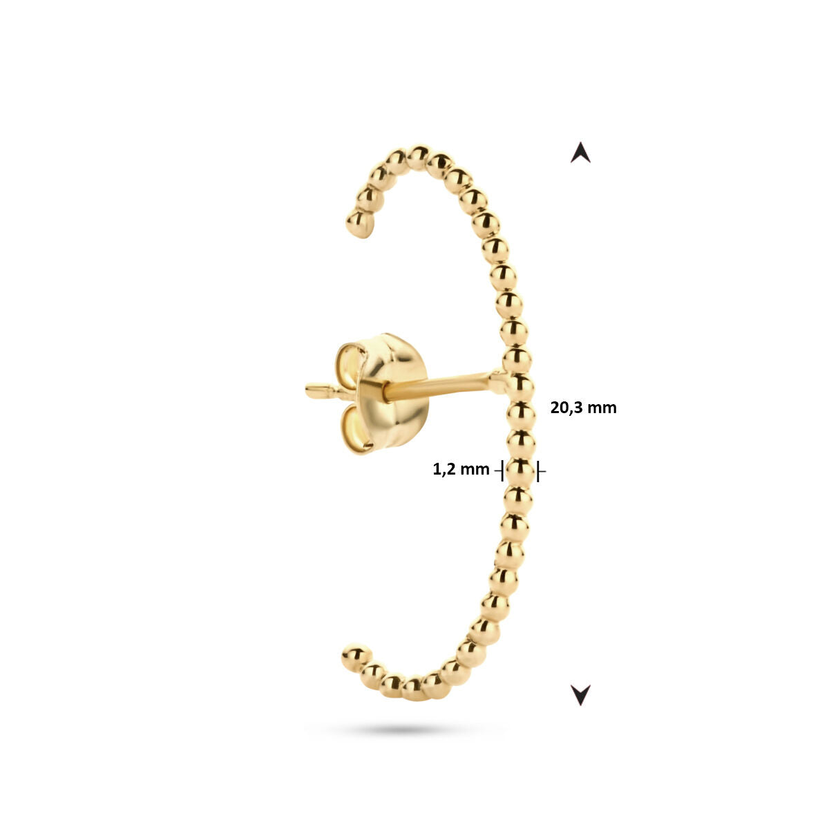 boucles d'oreilles boules 14K or jaune