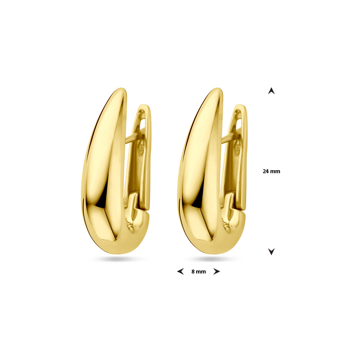 créoles 24 mm or jaune