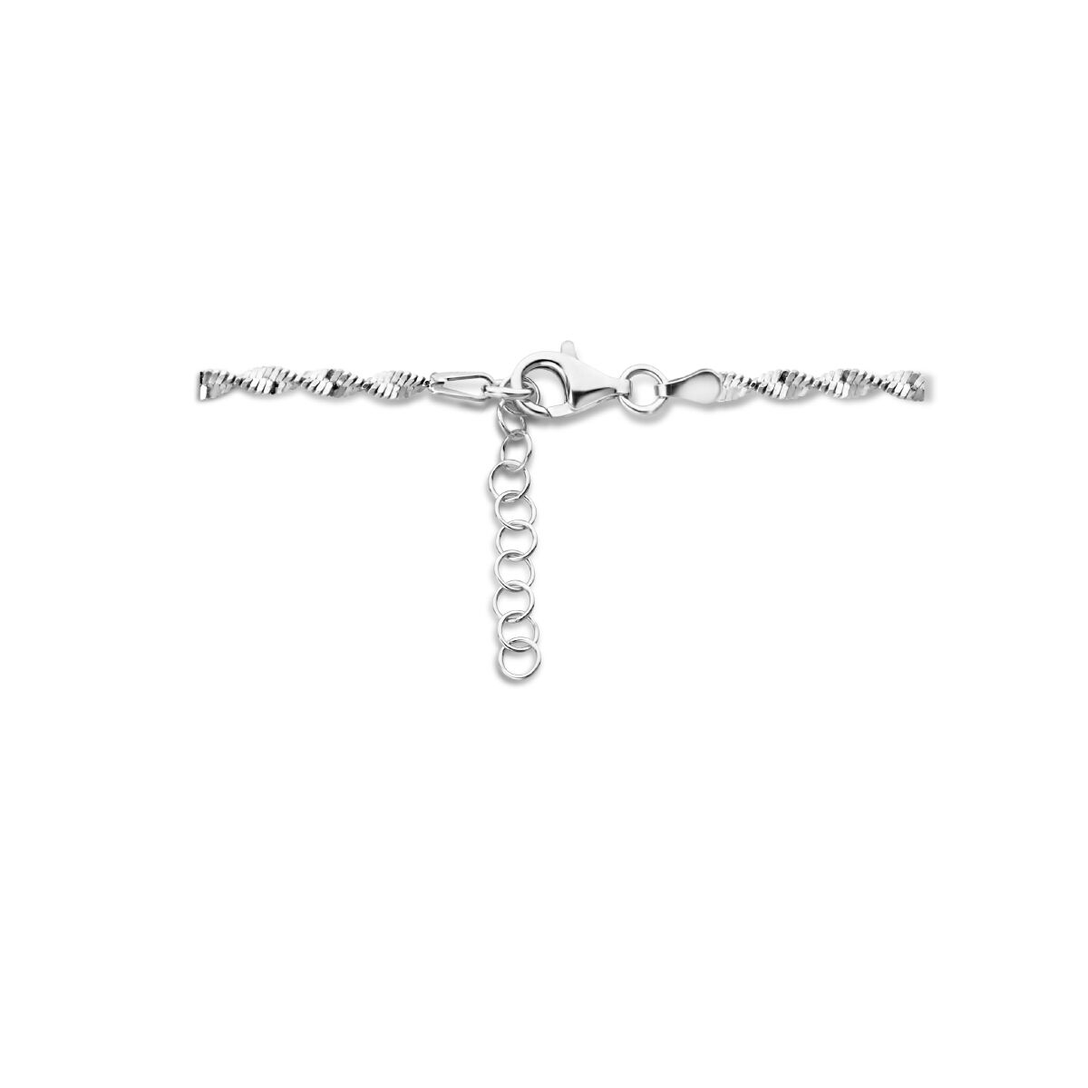 collier 2,7 mm 42 + 3 cm argent rhodié