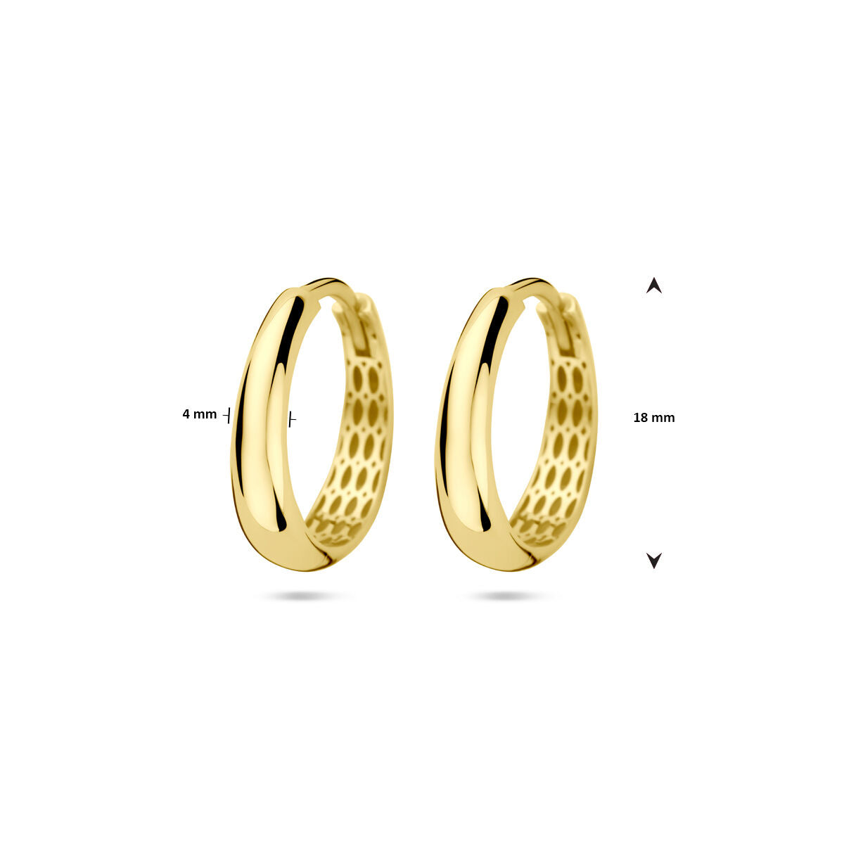 créoles 18 mm or jaune