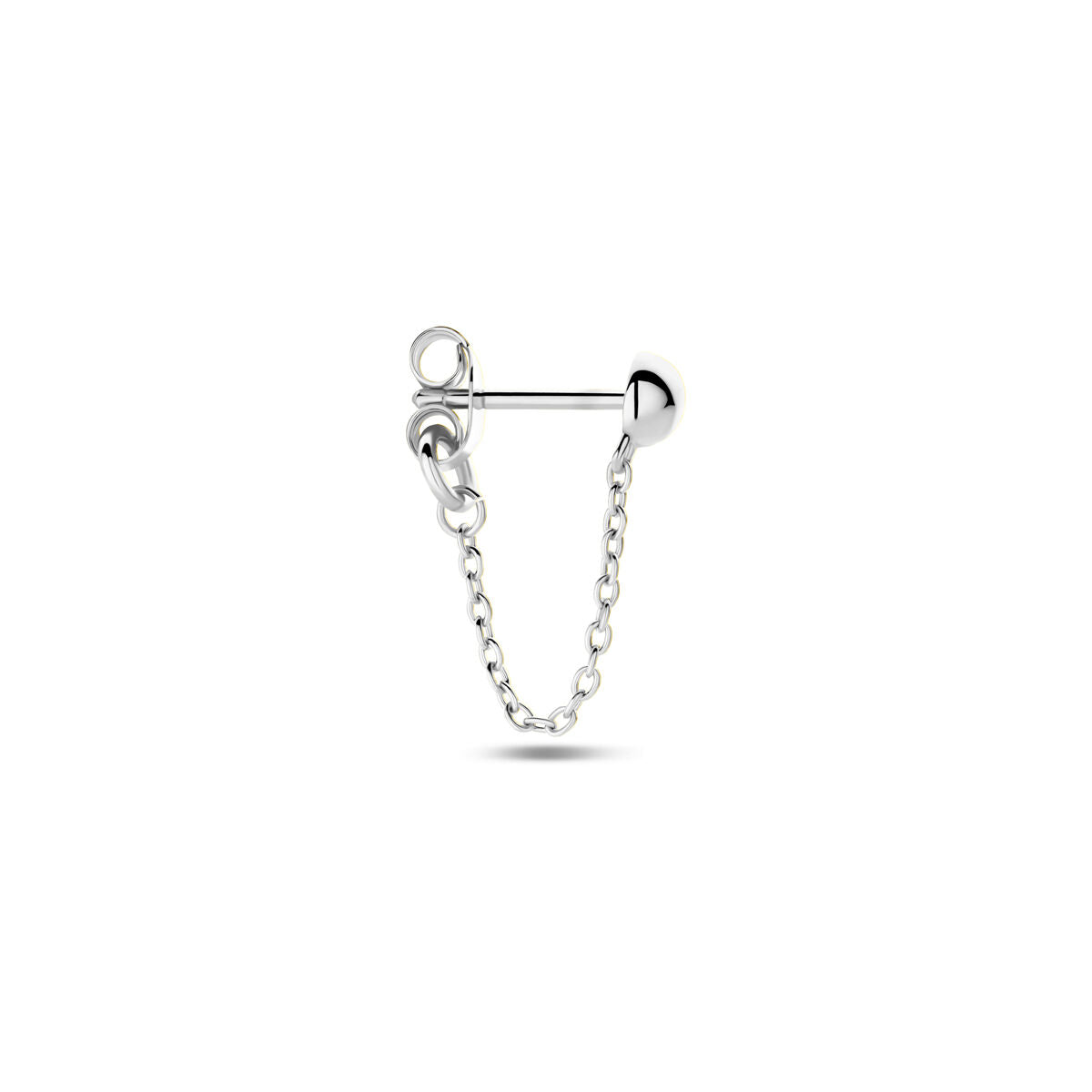 puce d'oreille demi-sphérique à l'unité argent rhodié
