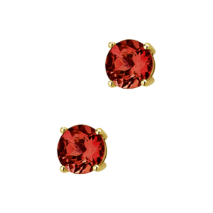 Boucles d’oreilles avec pierre rouge