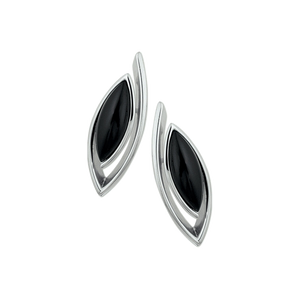 Boucles d’oreilles avec pierre noire