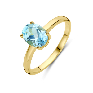 Bague avec pierre bleue