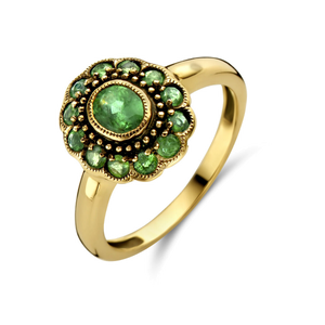 Bague avec pierre verte