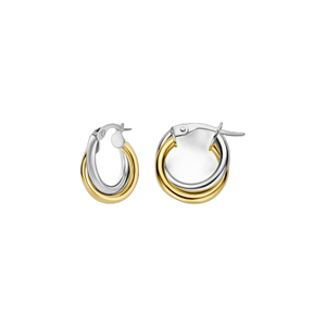 Boucles d'oreilles bicolores