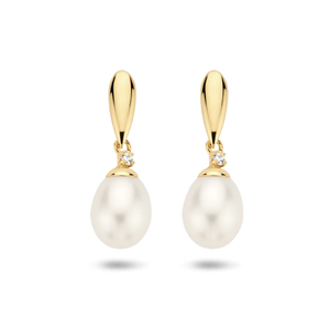 Boucles pendantes avec pierre