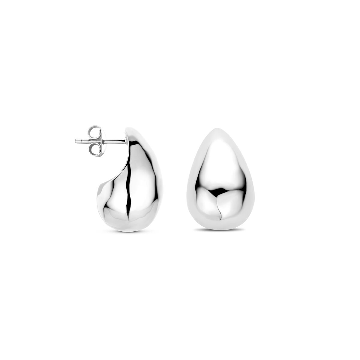 puces d'oreilles goutte 20 mm argent rhodié