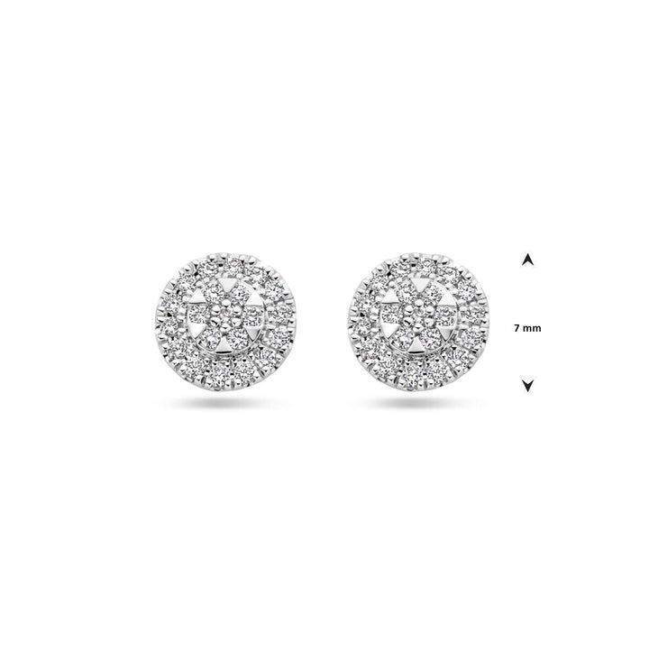 oorknoppen diamant 0.20ct (2x 0.10ct) h si 7 mm 14K witgoud